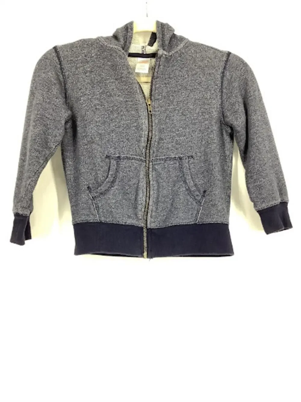 Gymboree Boys Blue Full Zip Hooded Sweatshirt Kids Youth Size Small 5-6